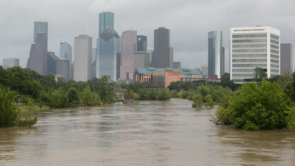 Downtown Houston after Hurricane Harvey.