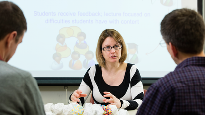 Marilyn Stains, UNL assistant professor of chemistry, is studying how science, technology, engineering and mathematics are taught at the university level and how to improve programs that train faculty to better teach science. 