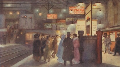 A painting, "Earl's Court Station" by Yoshio Markino, depicts Victorian England from there perspective of the Japanese artist.