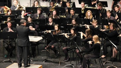 Symphonic Band performance features 'Drum Music'  
