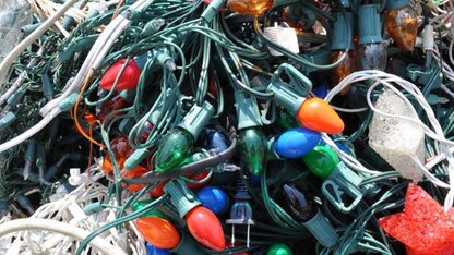 Holiday light recycling offered by Campus Rec