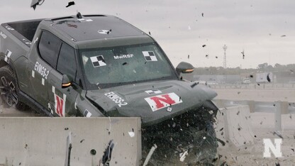 EV Crash Test by UNL's Midwest Roadside Safety Facility