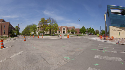 Water main project temporarily diverts campus traffic flow