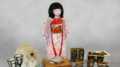 NU State Museum opening exhibit featuring Japanese friendship doll