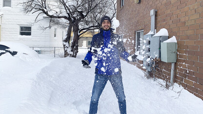 Grad student gets snowy introduction to Nebraska