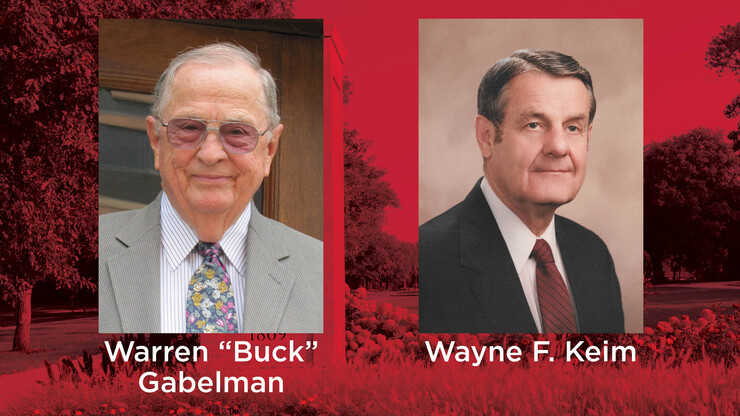 Warren “Buck” Gabelman and Wayne F. Keim, University of Nebraska–Lincoln alumni, received the 2020 Department of Agronomy and Horticulture Alumni Lifetime Achievement Award.
