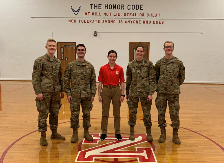 Nebraska recipients of the Air Force's You Can Fly scholarship are (from left) Luke Landkamer, Ethan Forcade, Shelby Stevens, Maggie Gochenour and Eddie Morrissette.