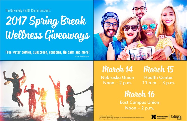 2017 Spring Break Wellness Giveaways poster