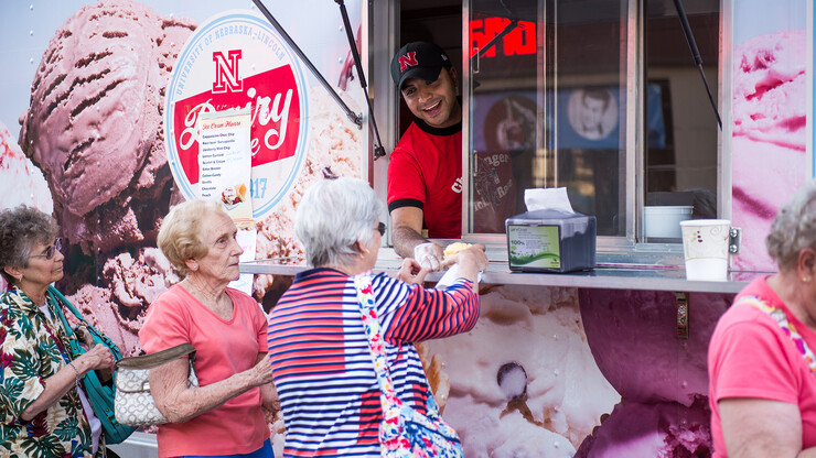 Vendors in the Jazz in June market include the university's Dairy Store. Overall, more than 45 vendors are scheduled to participate in the 2019 Jazz in June season.