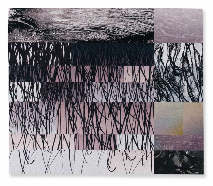 "Midday Darkens Over (melancholy)" by Michael James, 58.25" by 68.5", cotton and dyes; machine-sewn