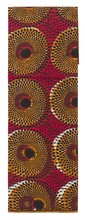 Record (also known as Asubura and Water Well), manufactured by Vlisco, Netherlands; Dutch Wax Block on cotton, 48 x 12 inches.