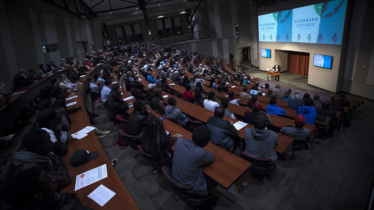 Smith's Heuermann Lecture drew a large crowd.