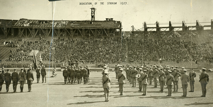 Memorial Stadium was dedicated in 1923.