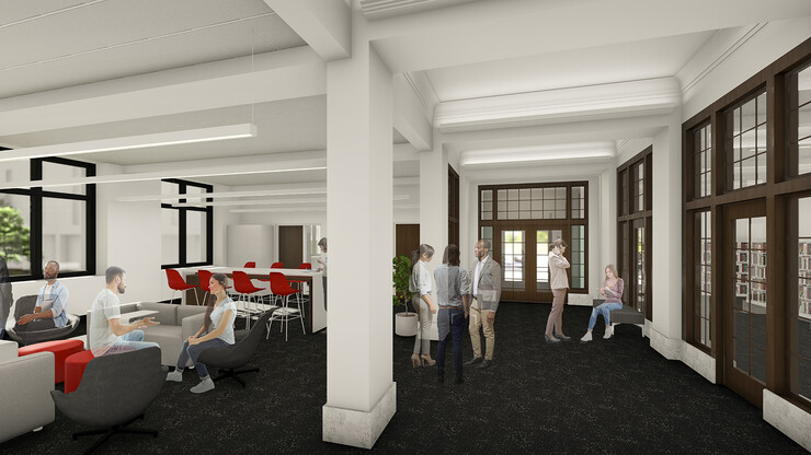 Rendering of the Architecture Hall renovation