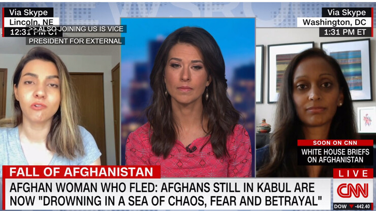 Nawa (left) has appeared on CNN and MSNBC to discuss her family's plight.