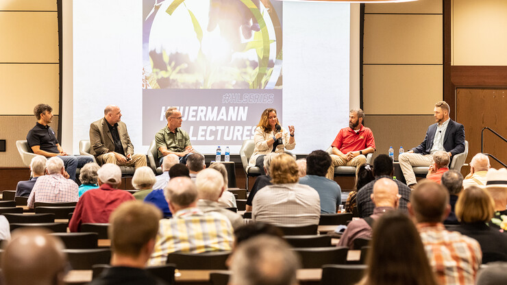Panel discusses climate data and how it is used during the Heuermann Lecture on Aug. 22.