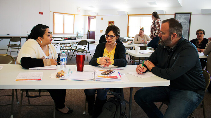 Participants in the Leadership Schuyler group discuss proposals for community improvement projects.