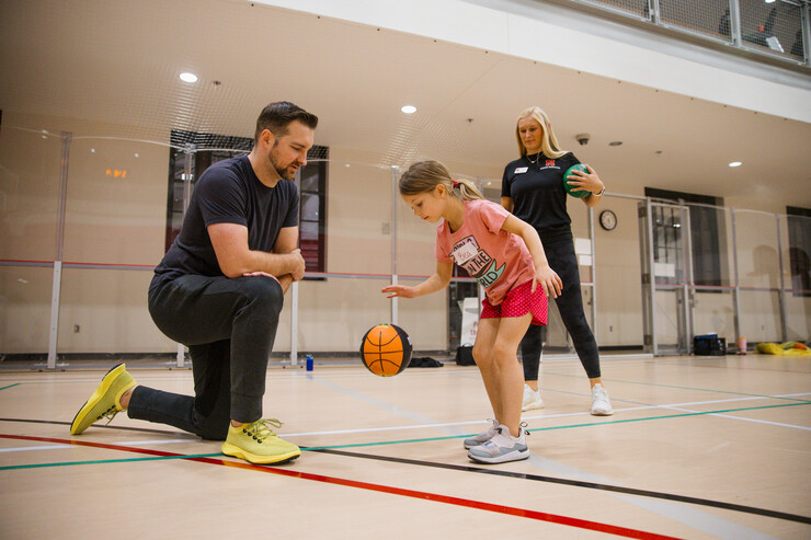 Campus Recreation program Itty Bitty Sports introduces children ages 3 to 5 to sports.