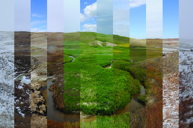 A timelapse image shows the Sandhills through the seasons.