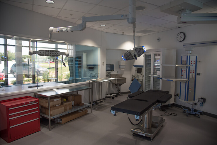 A teaching space inside the University Health Center/UNMC nursing facility.