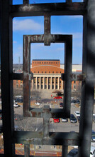 View of the Coliseum from the top of UNL's Mueller Tower.