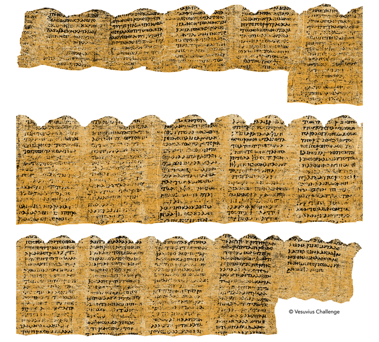 A digital scan of the Greek text deciphered by Luke Farritor and his colleagues