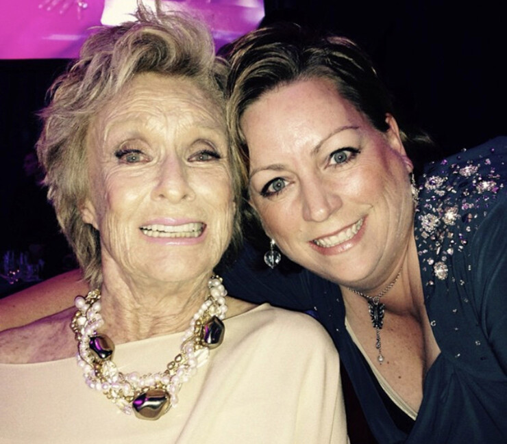 The many Hollywood adventure of Kirstin Wilder (right) included moments with stars. She is pictured here with Cloris Leachman.