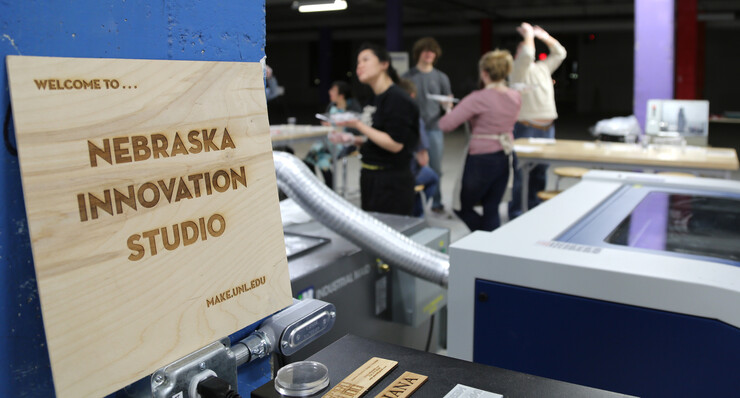 "Making for Innovation" is a unique, first-time course offered at Innovation Studio on Nebraska Innovation Campus. The course, which is designed to foster creativity, includes 23 student respresenting 10 different disciplines.