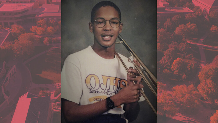 Marco Barker while member of the band in high school.
