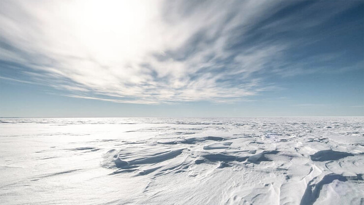 Image of the West Antarctica’s Whillans Ice Plain site before the SALSA research camp was set up.