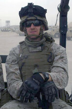 Nebraska's Jake Post during a deployment to the Middle East. Post served four years in the U.S. Marine Corps, including 11 months with an expeditionary unity that could respond as needed to areas around the globe.
