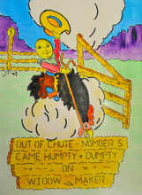 One of the Humpty Dumpty-themed prints made by UNL's Rod Roth.