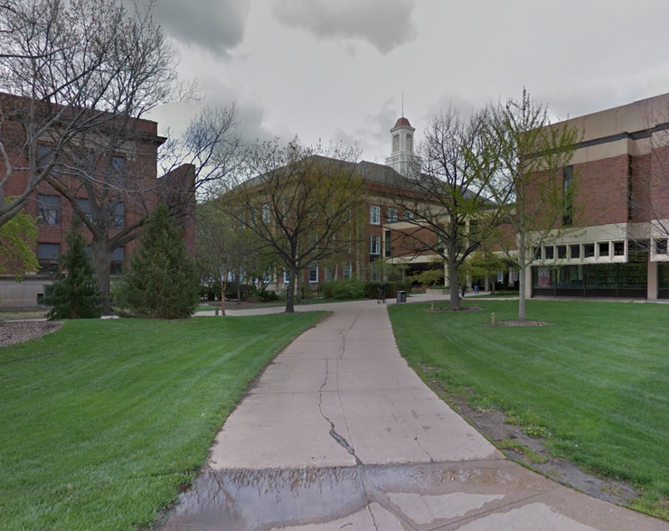Screen shot from the Google Street View walking tour of UNL's City Campus.