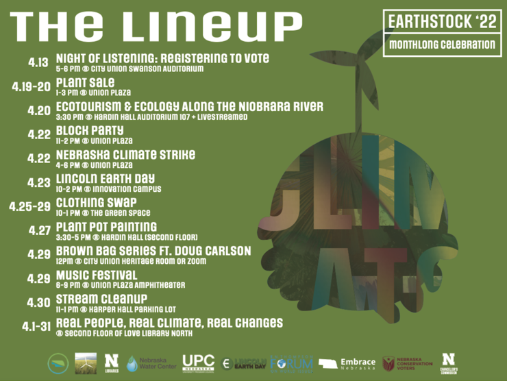 graphic of EarthStock event lineup