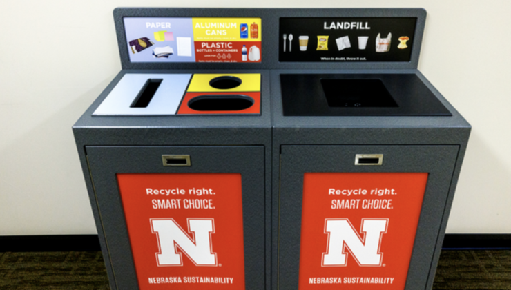 photo of new recycling receptacles