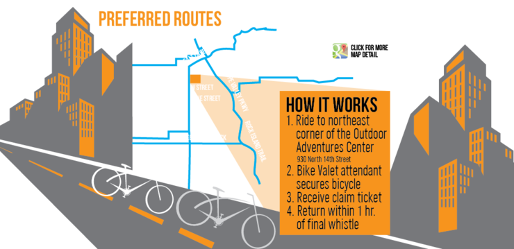bike valet map