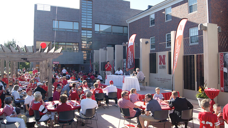 Husker fans gather during a Football Fridays event at UNL's Wick Alumni Center in 2011. The series, which was held in Lincoln's Haymarket District for the past two seasons, will again be held at the Wick Alumni Center.