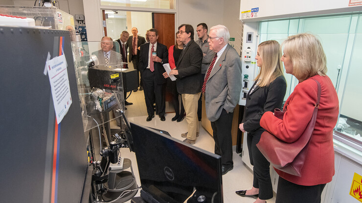 The Nebraska University Regents and other University officials toured a variety of campus facilities as part of an annual visit. January 24, 2019, Photo by Gregory Nathan / University Communication.