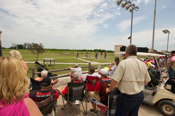 Spectators gather to watch participants in the 2015 4-H Shooting Sports National Championships at Heartland Public Shooting Park near Alda. The 2017 event is June 25-30 at the shooting park and the Heartland Events Center in Grand Island.