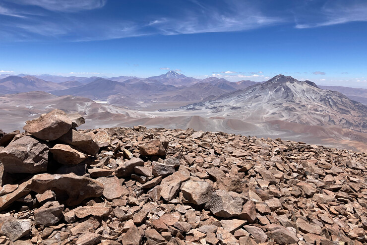 A view from atop an Andean volcano
