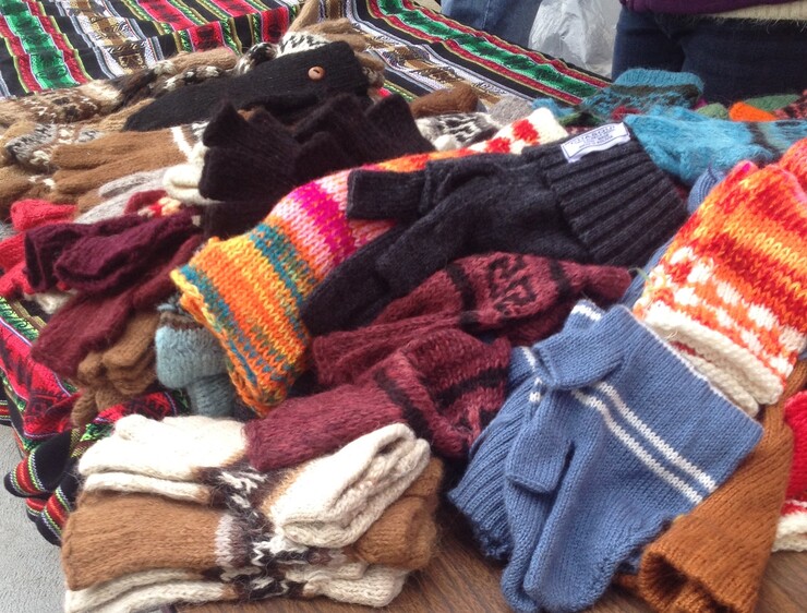 Handmade mittens are a top seller during the co-op's stop at UNL.