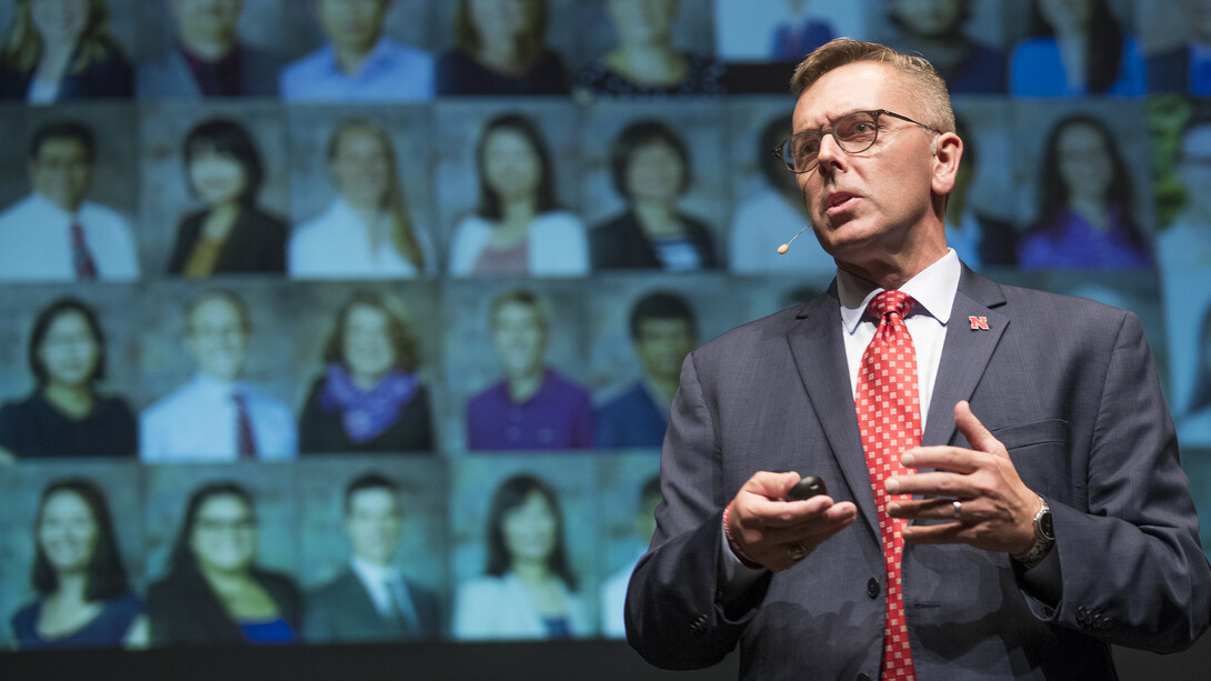 Chancellor Ronnie Green delivered his inaugural State of the University address on Sept. 22 at the Lied Center for Performing Arts. In the speech, Green outlined new goals for the university.