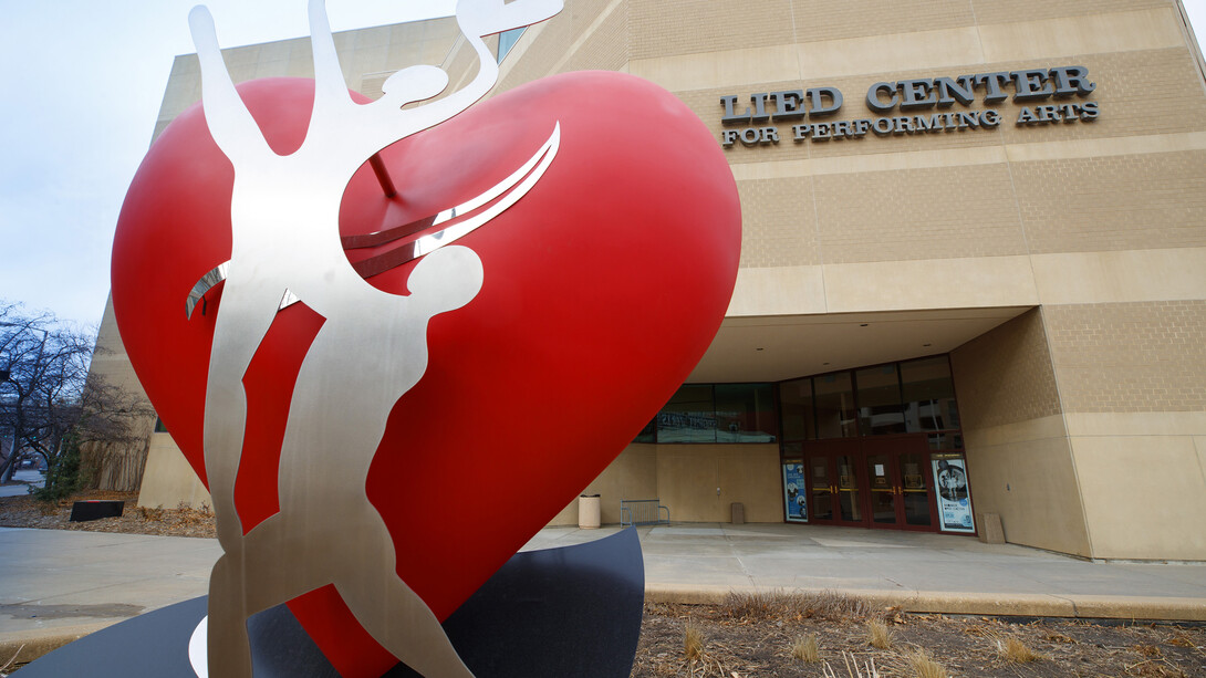 "Oneness" by Nickie Nix is the first Nebraska by Heart sculpture on display on campus. A second sculpture, "Cranes at Sunset" by Ian Laing, is being installed March 1.