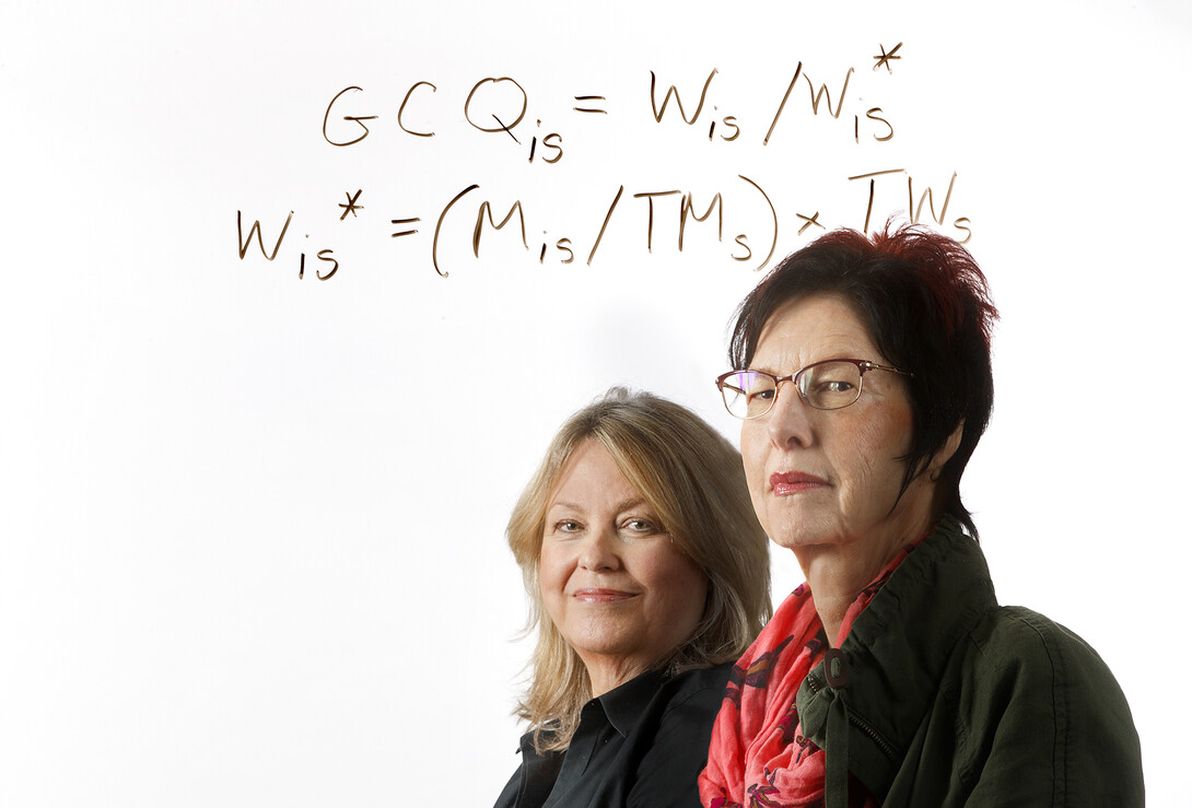 Nebraska researchers (left) Ann Mari May and Mary G. McGarvey