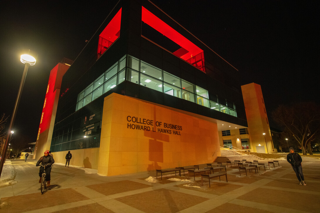 Hawks Hall, home to the College of Business.