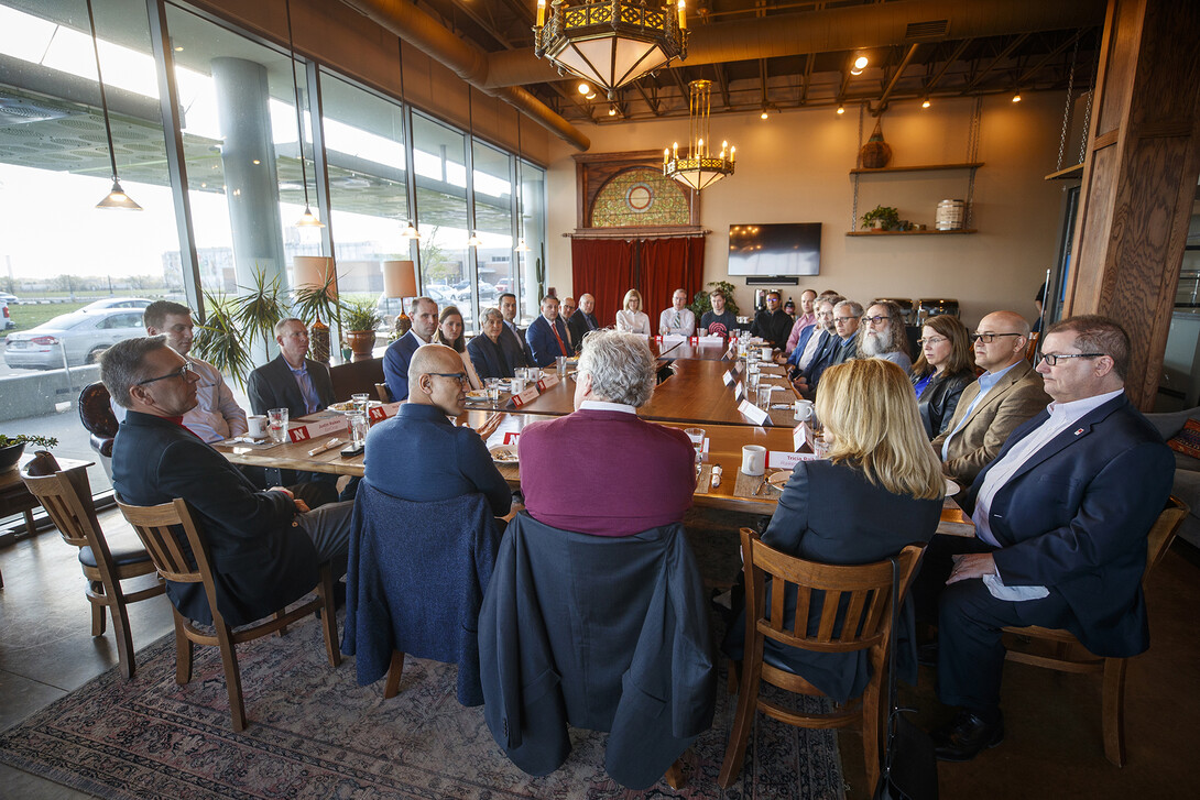 Microsoft CEO Satya Nadella's visit to Nebraska included meeting with tech entrepreneurs and campus leaders at Nebraska Innovation Campus.