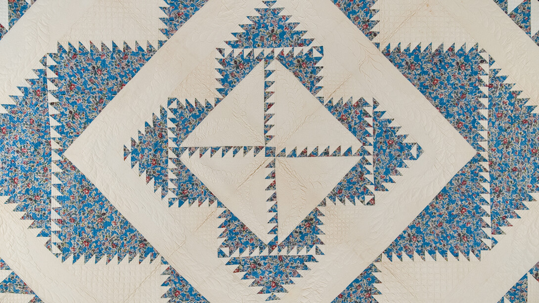 The "Block on Block" exhibition will include this quilt, "Delectable Mountains," which was most likely made in Pennsylvania between 1820 and 1830.