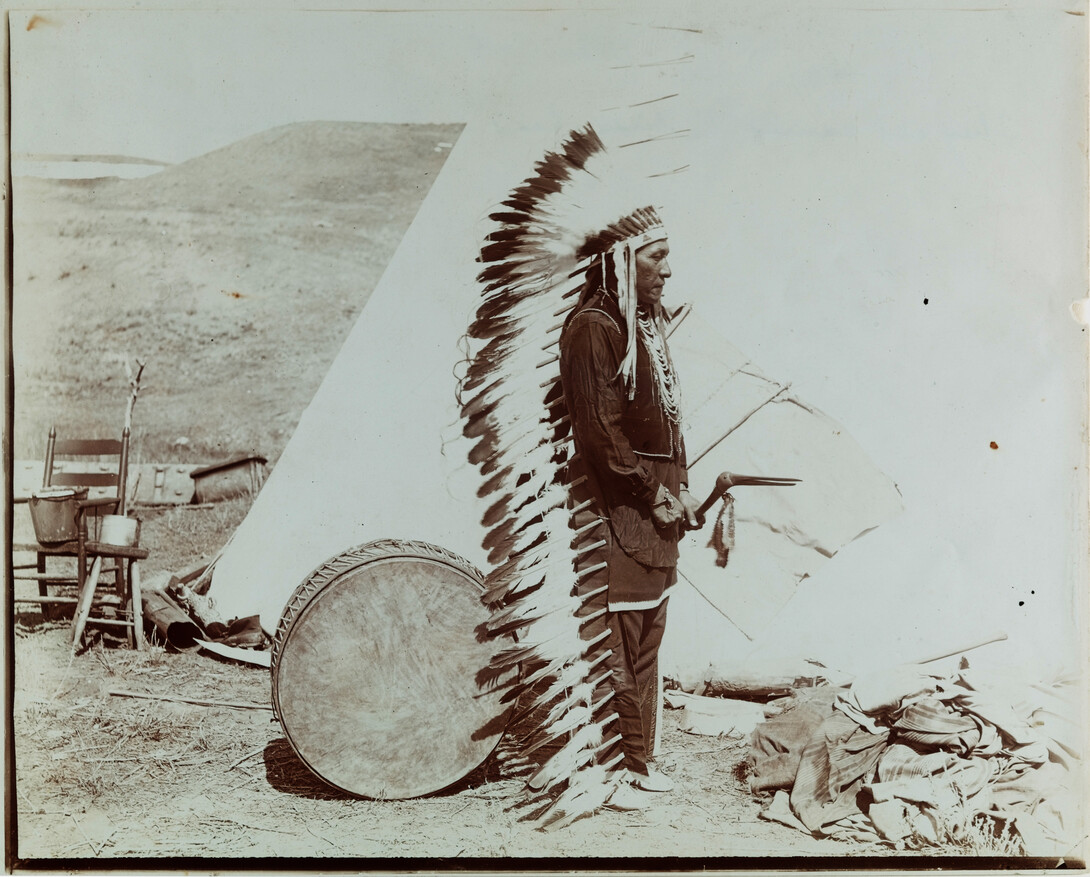 Crow Indian photographed by Fred E. Miller