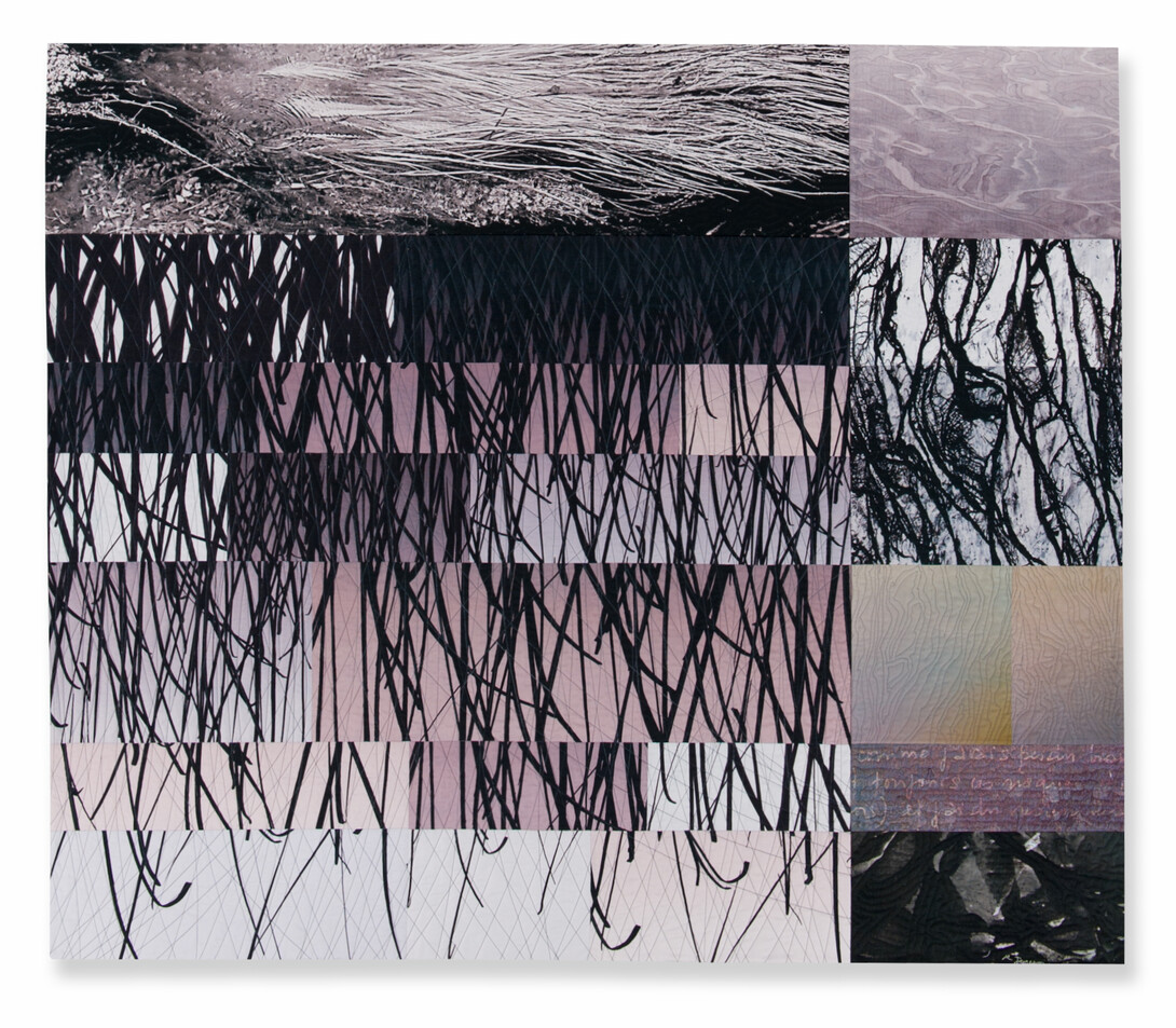 "Midday Darkens Over (melancholy)" by Michael James, 58.25" by 68.5", cotton and dyes; machine-sewn