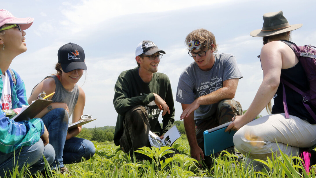 The Prairie Corridor Project, a partnership between the City of Lincoln, Dave Wedin at the School of Natural Resources, and other partners, will connect Pioneer's Park Nature Center with the Spring Creek Audubon site. Katharine Hogan, Ethan Freese and thr